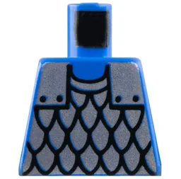 Torso Castle Silver Scale Mail Armor Pattern
