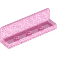 Panel 1 x 4 x 1 with Rounded Corners [Thin Wall] / Opal Trans-Dark Pink