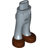 Lego Minidoll Hips and Trousers with Back Pockets and Reddish Brown Shoes Print / Sand Blue