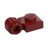 Plate Special 1 x 1 with Clip Light, Bar Hole [Thick Ring] / Dark Red