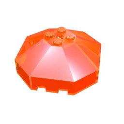 Windscreen 6 x 6 Octagonal Canopy with Axle hole / Trans-Neon Orange