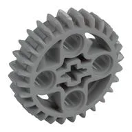 Technic Gear 28 Tooth Double Bevel / Light Bluish Gray