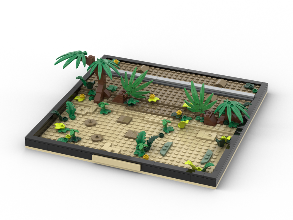 Lego Display Base for Jurassic Diorama - Triceratops Encounter (for Set 76959)