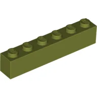 Brick 1 x 6 / Olive Green