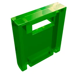 Box 2 x 2 x 2 Door with Slot / Trans-Green