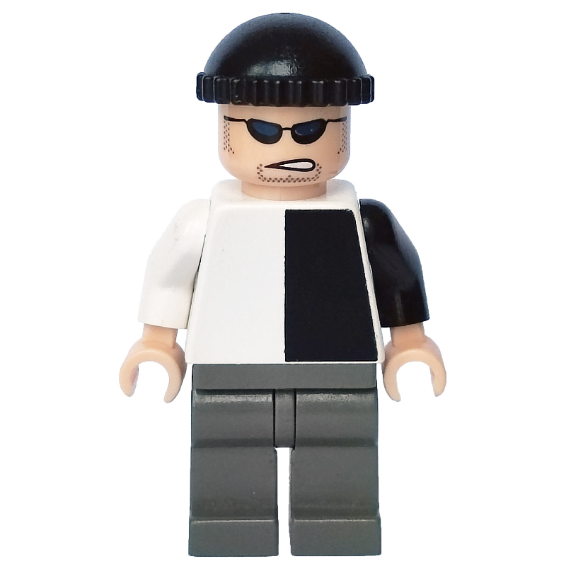 Lego Two-Face's Henchman with Black and White Torso
