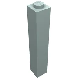 Brick 1 x 1 x 5 with Solid Stud / Light Aqua