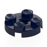 Plate Round 2 x 2 with Axle Hole Type 1 (+ Opening) / Dark Blue