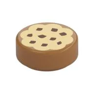 Tile Round 1 x 1 with Cookie Print