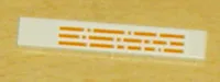 Tile 1 x 6 with Orange Broken Lines Pattern (Sticker) - Set 10129