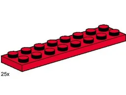 2 x 8 Red Plates