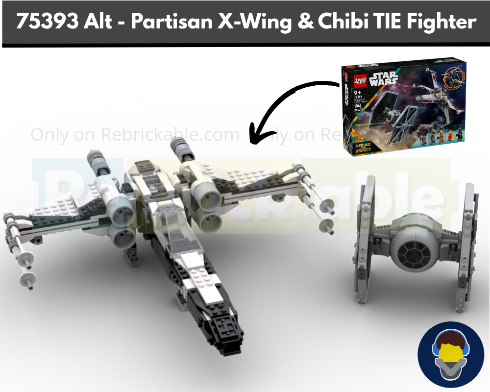 Lego Partisan X Wing & Chibi TIE/ln Fighter