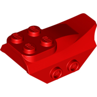 Lego Brick Special 2 x 5 with Slope, Studs on Side / Red