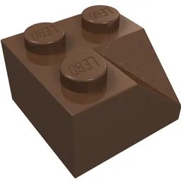 Brick Sloped 45° 2 x 2 Double Concave / Brown