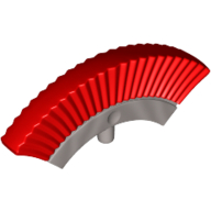 Lego Headwear Accessory Helmet Crest with Pin and Red Plumes Print