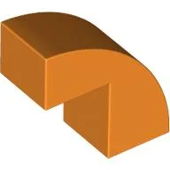 Brick Curved 1 x 2 x 1 2/3 with 1 Cutout / Orange