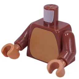 Torso, Medium Nougat Chest, Reddish Brown Arms, Medium Nougat Hands / Reddish Brown