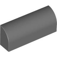 Lego Brick Curved 1 x 4 x 1 1/3 No Studs / Dark Bluish Gray
