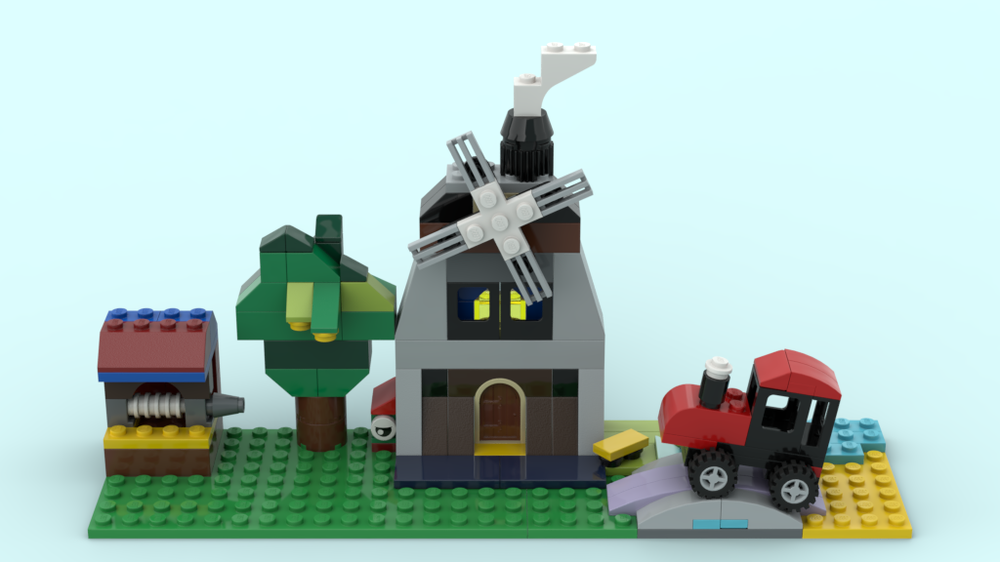 Lego 10696 Rural landscape (well, tree, mill, tractor)