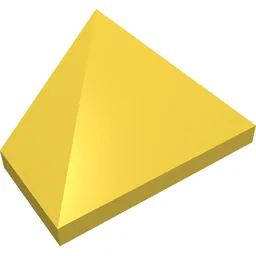 Brick Sloped 45° 2 x 1 Triple with Hollow Underside / Yellow