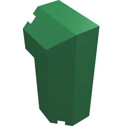 Brick Special Octagonal 2 x 2 x 3 1/3 Corner / Green