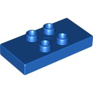 Lego Duplo Plate 2 x 4 x 1/2 with 4 Center Studs [Thick] / Blue