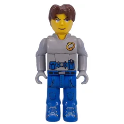 Juniors Midifig, Jack Stone, Gray Jacket, Blue legs / Light Gray