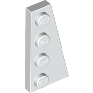 Lego Wedge Plate 4 x 2 Right / White