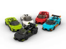 2017 Raging Bull Huracan Spyder - Set of Five Colors - 8 Stud Speed Champions