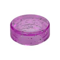 Lego Tile Round 1 x 1 / Glitter Trans-Dark Pink