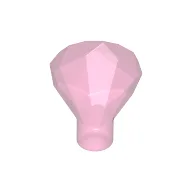 Rock 1 x 1 Jewel / Gem 24 Facet / Trans-Dark Pink