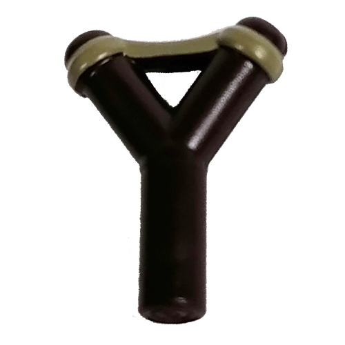 Lego Weapon Slingshot with Dark Tan Band Print