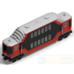 TB-E 1(TrainBricks-Express) Expansion Double-Decker Car