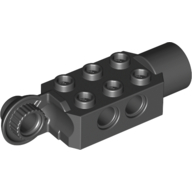 Lego Technic Brick Special 2 x 3 with Pin Holes, Rotation Joint Ball Half [Vertical Side], Rotation Joint Socket / Black