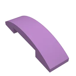 Brick Curved 4 x 1 Double, No Studs / Medium Lavender
