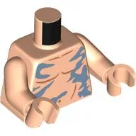 Torso, Bare Chest, Sand Blue Markings Print, Light Nougat Arms and Hands / Light Nougat