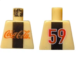 Torso Coca-Cola Logo with Black Stripe Pattern / Pearl Light Gold