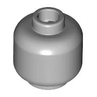 Minifig Head [Plain] [Blocked Open Stud] / Light Bluish Gray