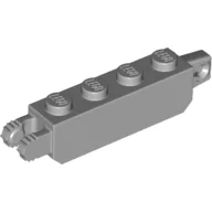 Hinge Brick 1 x 4 Locking with 1 Finger Vertical End and 2 Fingers Vertical End, 7 Teeth / Light Bluish Gray