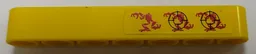 Technic, Liftarm Thick 1 x 7 with 3 Red Hero Factory Characters and Targets Pattern Model Right Side (Sticker) - Set 7160