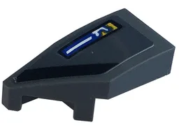 Wedge 2 x 1 x 2/3 Left with Black Stripe and Michelin Logo Pattern (Sticker) - Set 76903