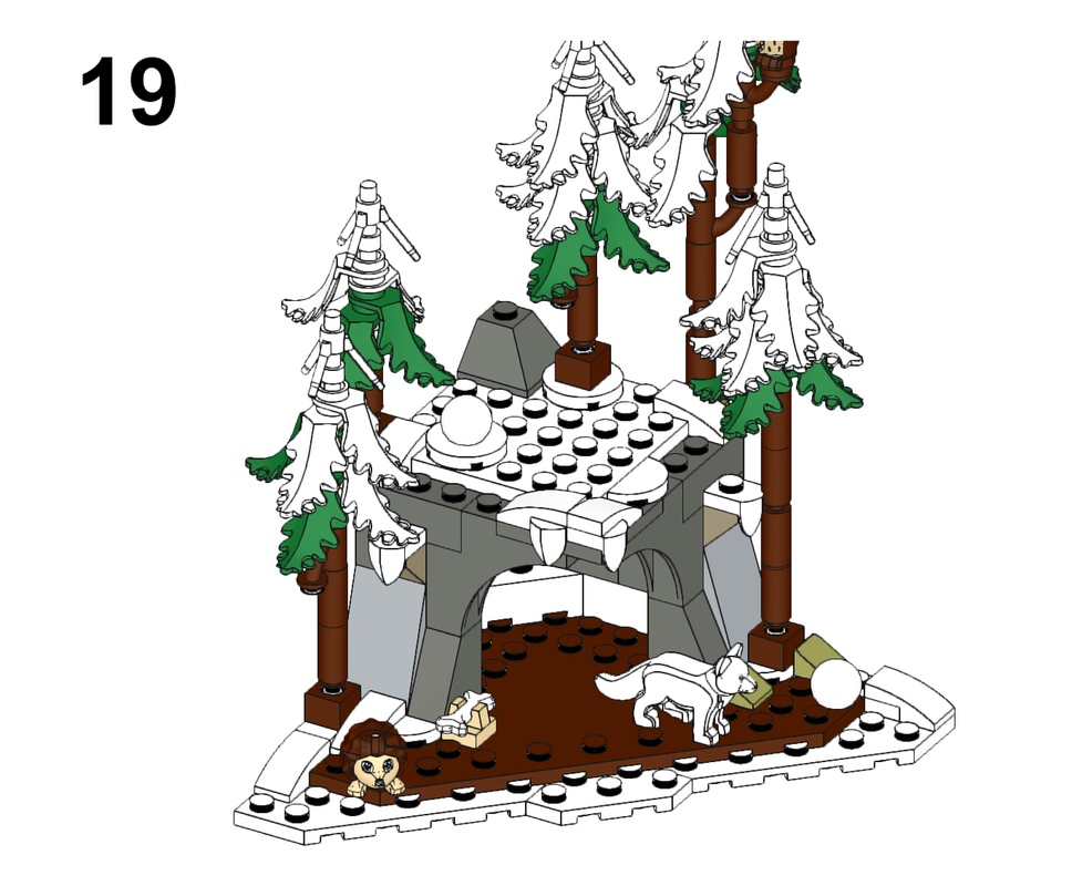 Lego Winter Village small mountain