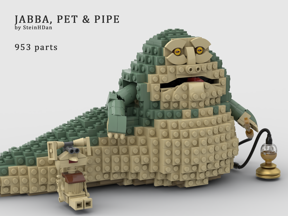 Lego Jabba the Hutt, pet & pipe
