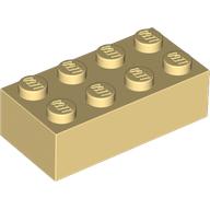 Lego Brick 2 x 4 / Light Yellow