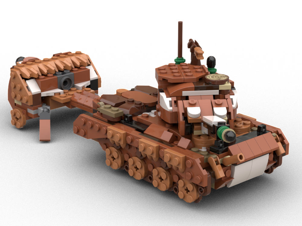 Lego 31154 Fox Tank & Trailer gun