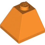 Brick Sloped 45° 2 x 2 Double Convex / Orange