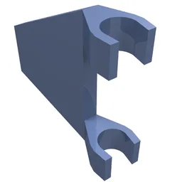 Flag 2 x 2 Trapezoid with Flat Area between Clips / Sand Blue