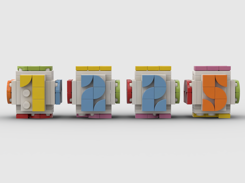 Lego Calendar with KongMing Lock in 2x3 numbers-Colorful