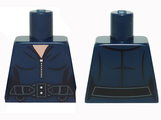 Lego Torso Female Jumpsuit with Silver Zipper and Black Utility Belt Pattern
