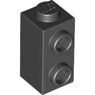 Brick Special 1 x 1 x 1 2/3 with Studs on 1 Side / Black